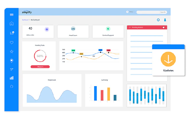 Real-time vendor management system dashboard 